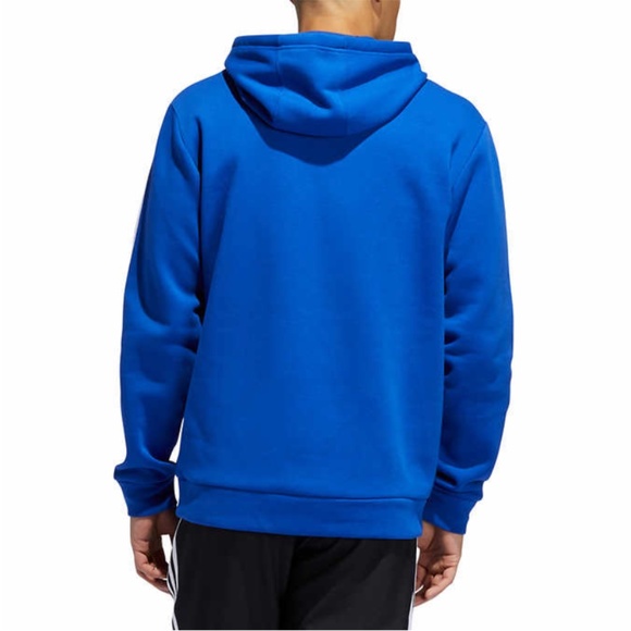 New Adidas Men's Fleece Pullover 3 Stripes Hoodie - Picture 2 of 16